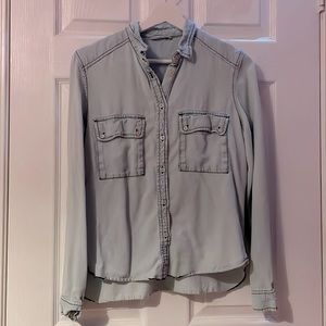 •Light washed denim colored top •Size small